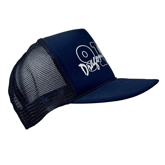 Dragon Slayer 911 Vintage Snapback Trucker Hat Blue Mesh 80s 90s Rope Cap NOS! - Picture 4 of 7